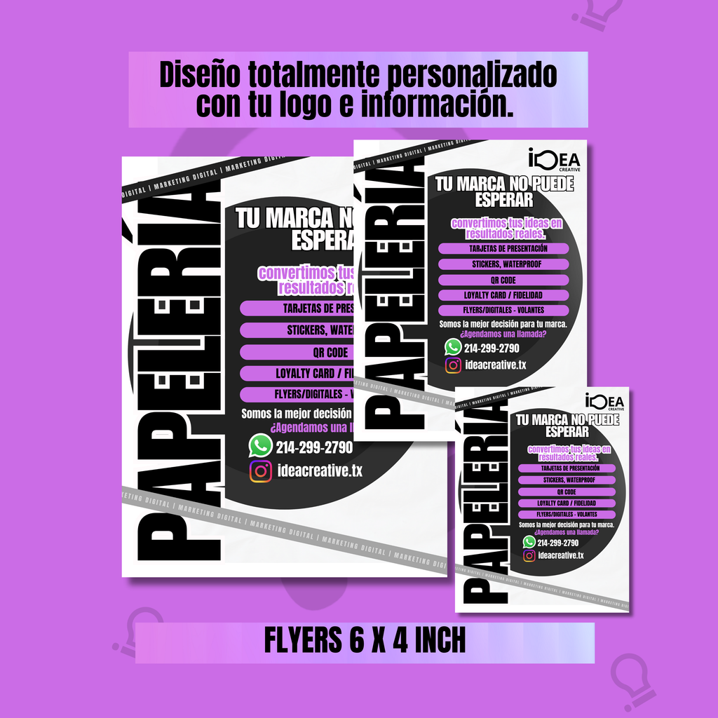 Flyers publicitario 6 x 4 inch