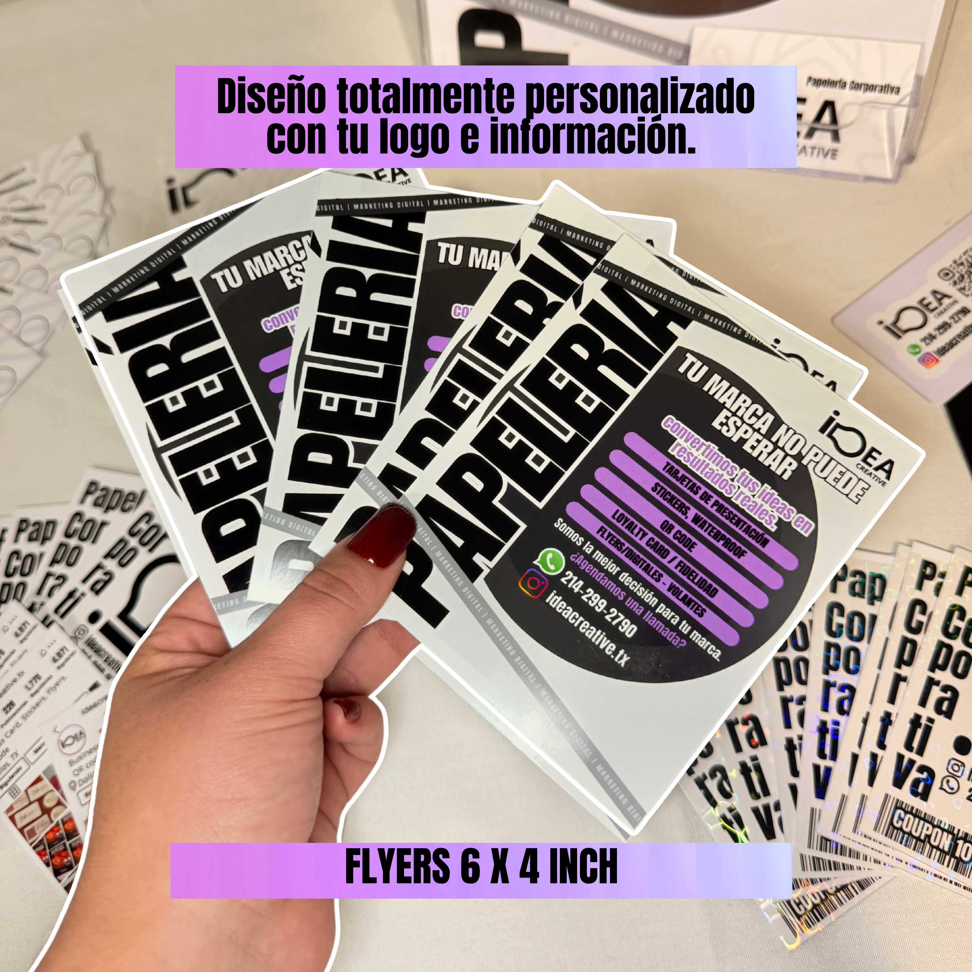 Flyers publicitario 6 x 4 inch